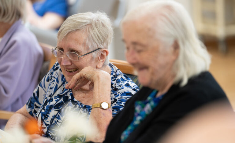 Close up of smiling elderly women
